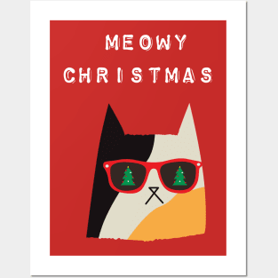 Meowy Christmas Posters and Art